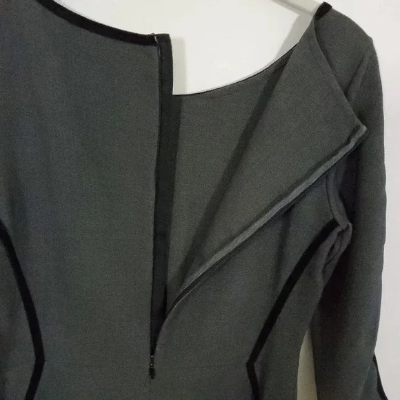 Armani Exchange Dress Women's Size Small Gray Black Knee Length 3/4 Sleeve - Picture 7 of 12